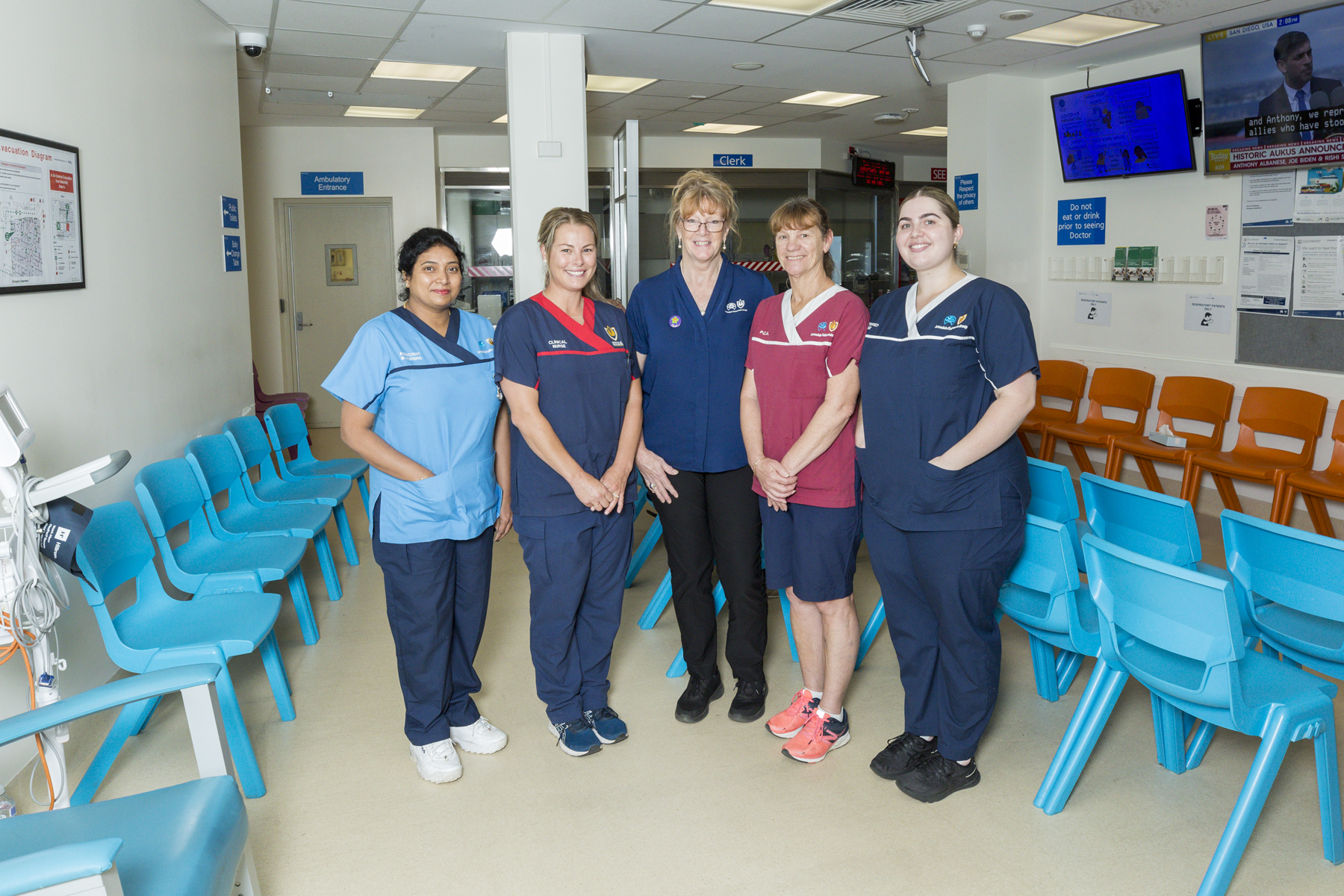 Photograph of AHS ED Waiting Room Works nurses